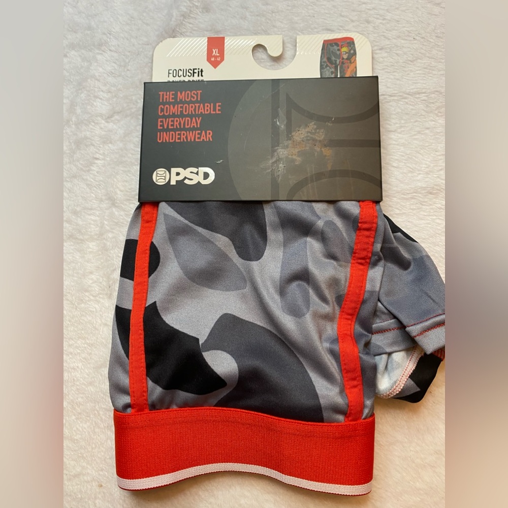 PSD Men’s Sz XL (40-42) Focus Fit Boxer Brief Underwear Naruto Camo NWT $24.99